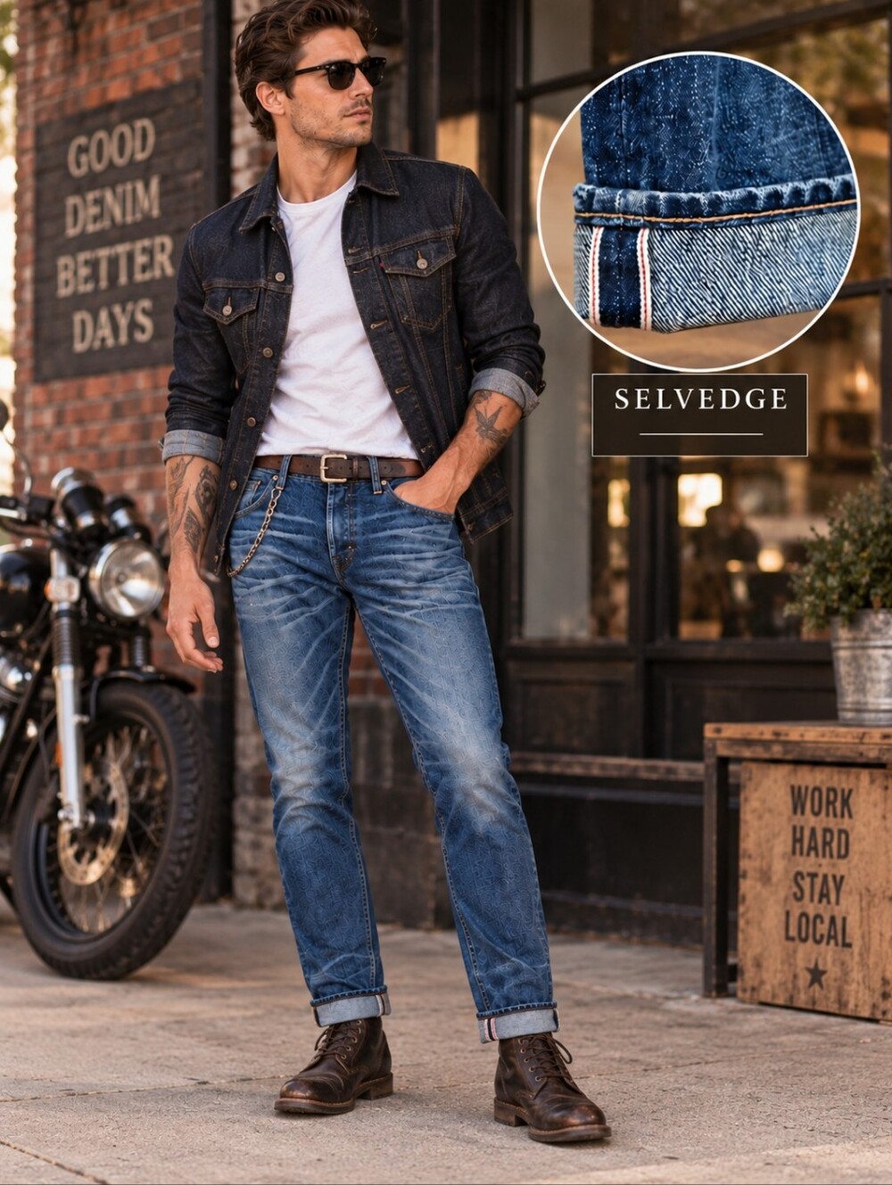 Wallace & Barnes J.Crew Japanese Selvedge Denim Jeans Slim 30x32 USA Made Blue